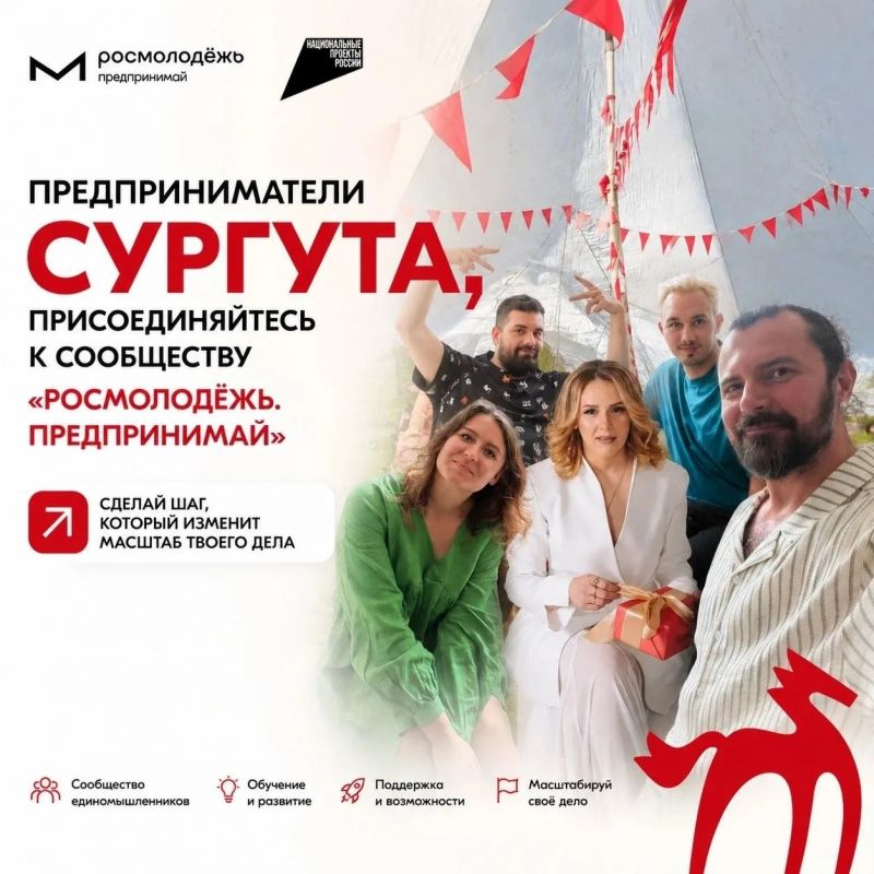 О деятельности сообщества молодых предпринимателей Сургута – «Росмолодёжь.Предпринимай»